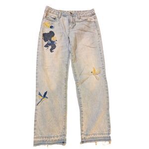 Gap Disney Princess Girls  embroidered jeans‎ size 14